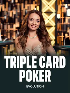 Live-Casino-Poker Triple Card Poker gegen den Dealer bei Grenzenlos Casino